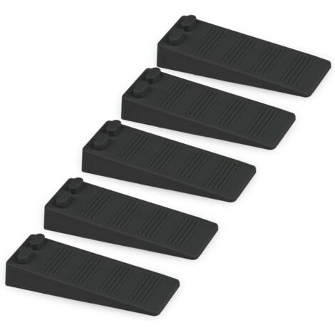cunei per porte in gomma morbida, blocchi antiscivolo regolabili in altezza, fermaporta atossici e inodori, protezioni per pavimenti e pareti per moquette, cemento e parquet (nero)