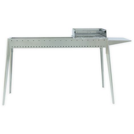 Cuoci Arrosticini con Barbecue a Carbone 120 cm Lisa Luxury Miami Grill 800+400