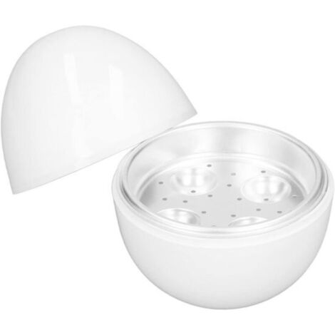 Cuociuova per 4 uova. Design compatto e funzione microonde.