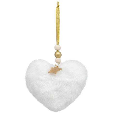 Cuore di pelliccia da 10 cm abbinato - Feeric lights & christmas