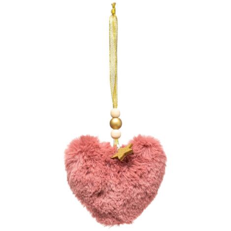 Cuore di pelliccia da 10 cm abbinato - Feeric lights & christmas