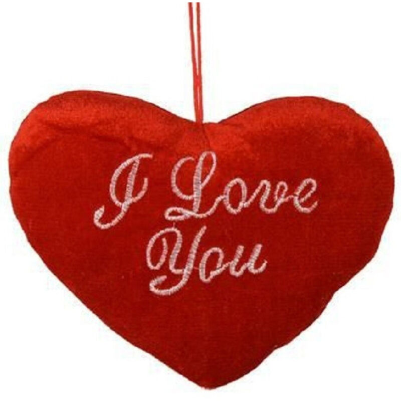Trade Shop - rotes herz mit aufschrift ich liebe dich mit aufhänger 20CM valentinstag geschenkidee -