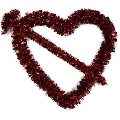 Cuore Rosso With Ghirland Decoration San Valentino 38 X 34 X 3 Cm