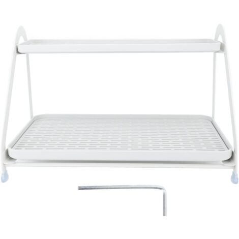 Cup Organizer Rack Double Layer Space Saving Removable Tray Cup Drying Rack for Home Bevel