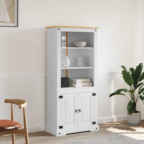Cupboard Mexican Pine Corona Range White 80x40x170 cm vidaXL