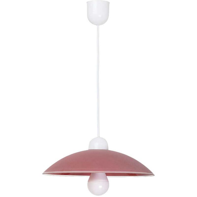 Image of Pendente gamma Cupola lampada di vetro plastica di vino rosso Ø32,5cm h: 90cm