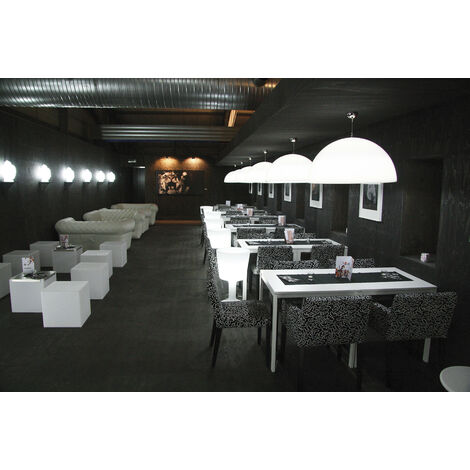 Cupole  Nero - Luce fredda - Ø 120  lampada a sospensione originale Slide a soffitto di design colorata in polietilene per sala da pranzo soggiorno cucina bar ristorante hotel