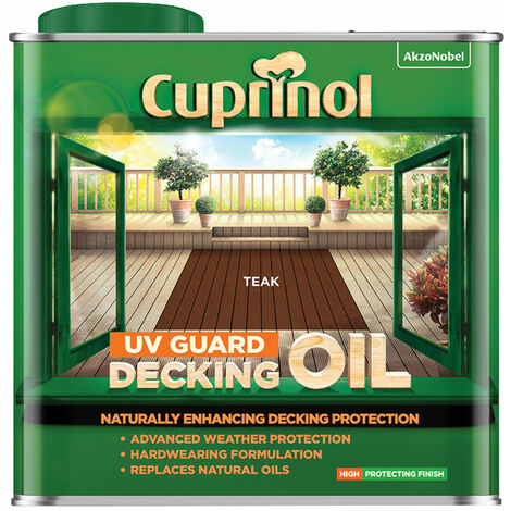 Cuprinol 5380727 UV Guard Decking Oil Teak 2.5 litre
