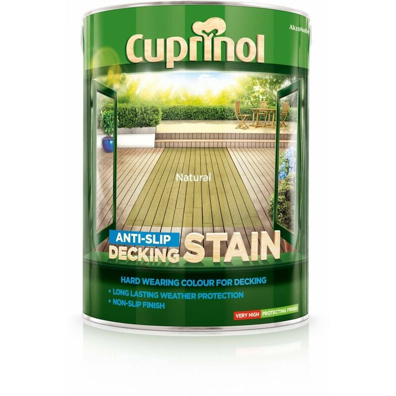 Akzonobel - Cuprinol Anti Slip Decking Stain - Natural - 5 Litre