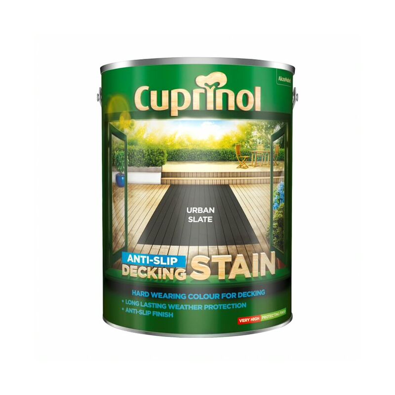 Cuprinol - Anti Slip Decking Stain - Urban Slate - 5 Litre - Urban Slate