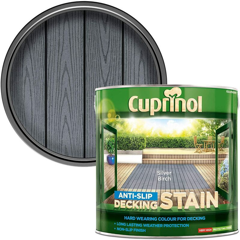Cuprinol AntiSlip Decking Stain 2.5L Silver Birch 946RGZF76Q