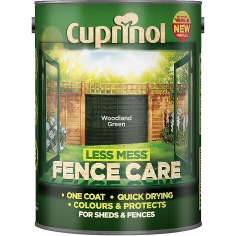 Cuprinol Less Mess Fence Care Woodland Green 5L