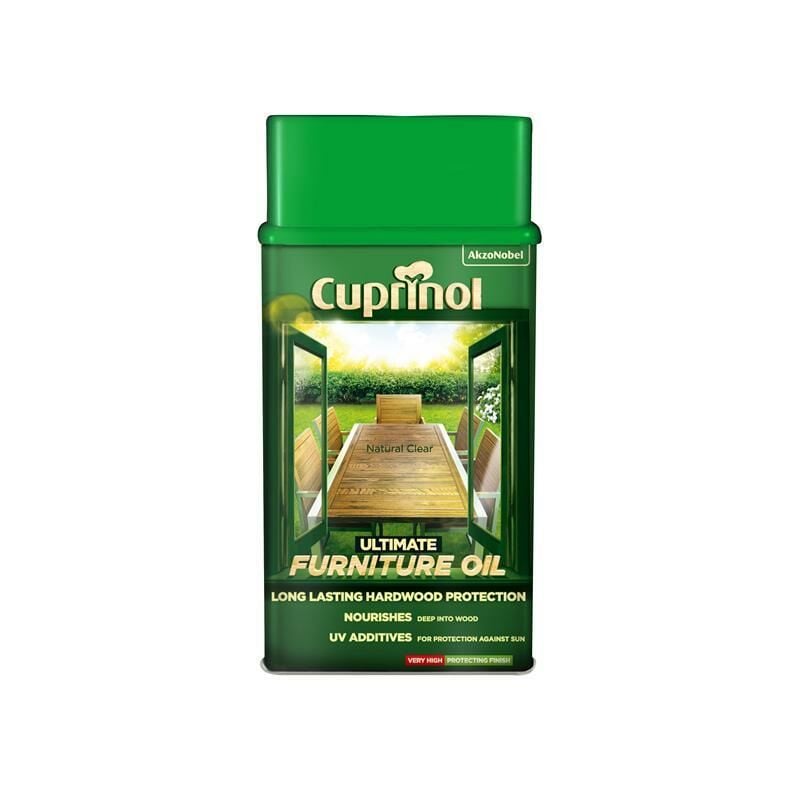 Cuprinol - Ultimate Hardwood Furniture Oil - Clear - 1Litre - Natural Clear