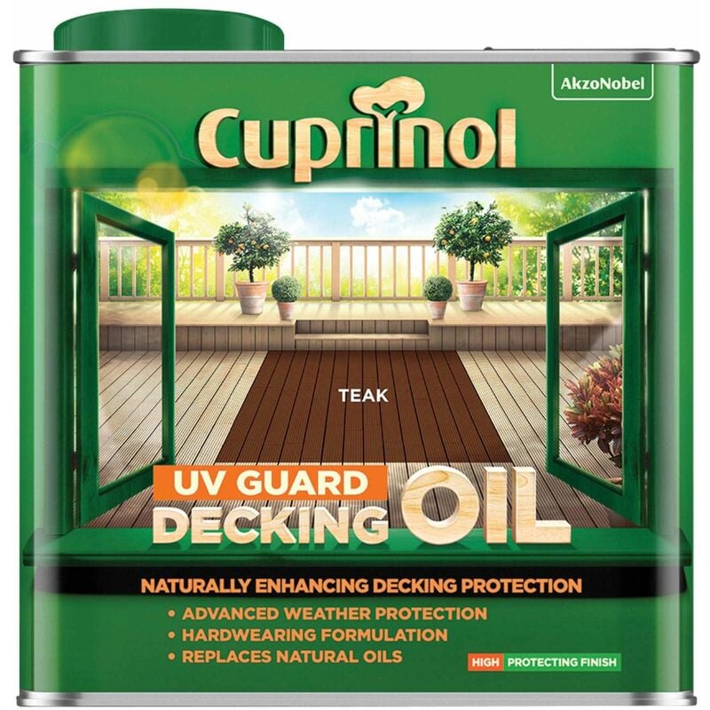 Cuprinol - uv Guard Decking Oil Teak 2.5 litre - CUPDOT25L