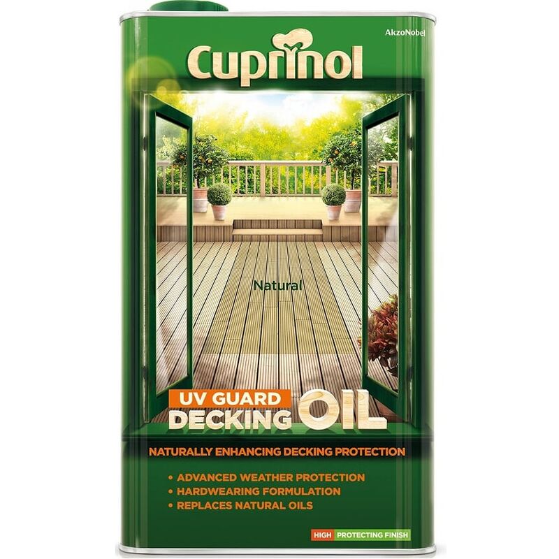 Cuprinol - uv Guard Decking Oil - Natural - 5 Litres - Natural