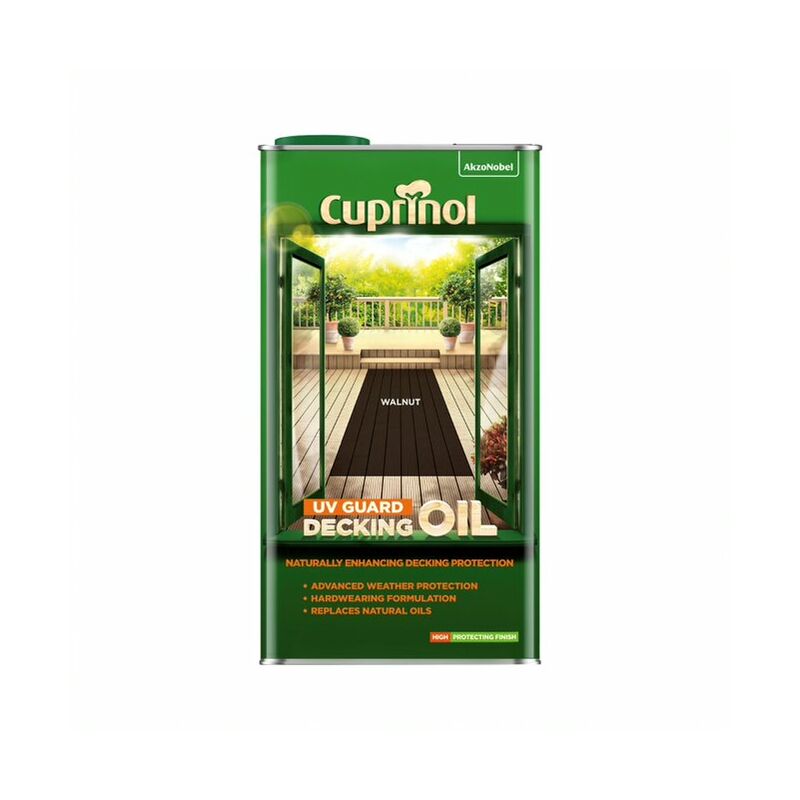 Cuprinol - uv Guard Decking Oil - Walnut - 5 Litres - Walnut