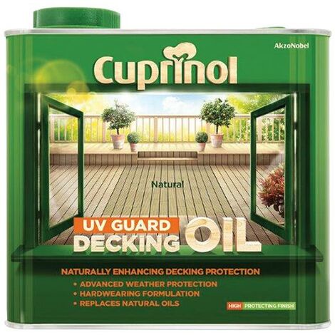 Cuprinol UV Guard Decking Oil Natural 2.5 litre CUPDON25L