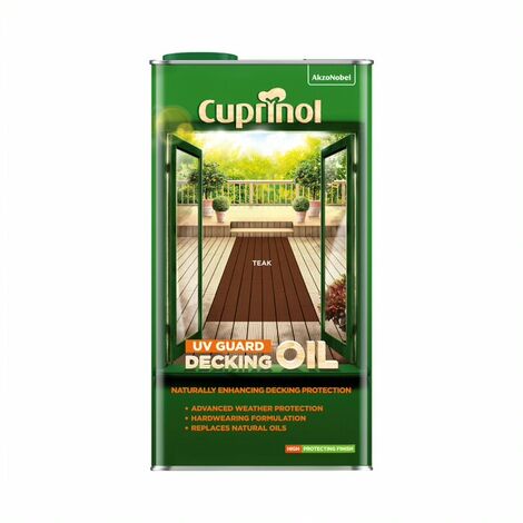 Cuprinol UV Guard Decking Oil - Teak - 5 Litres