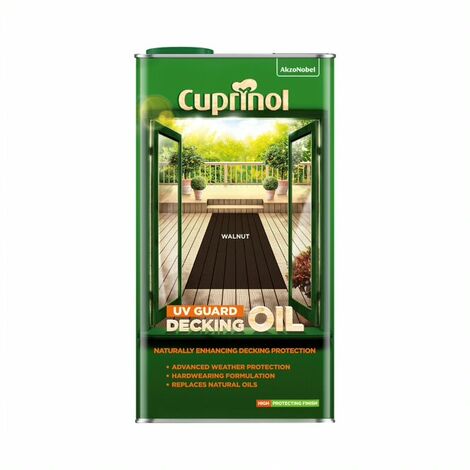 Cuprinol UV Guard Decking Oil - Walnut - 5 Litres