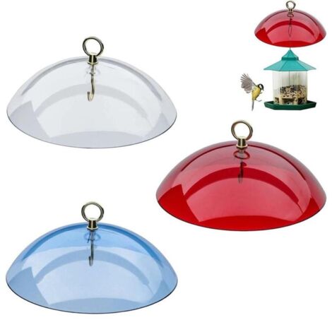 Cúpula protectora para comedero de pájaros [cúpula climática] + [ABS transparente] + [26 x 26 x 8 cm] + protección y visión clara