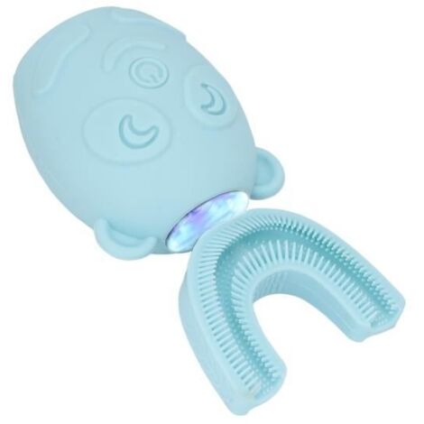 Cuque brosse à dents électrique en forme de U Brosse à dents électrique pour enfants IPX7 étanche Cartoon Shell 360 °