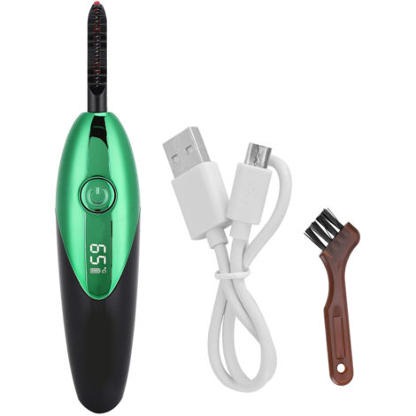 Curleur de Cils Électrique Chauffant Numérique - Vert Émeraude pour un Recourbage Durable