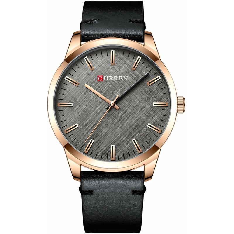 

Reloj de cuarzo para hombre Correa de cuero Reloj de pulsera de negocios de moda Relojes de vestir 3ATM,1 # - Curren