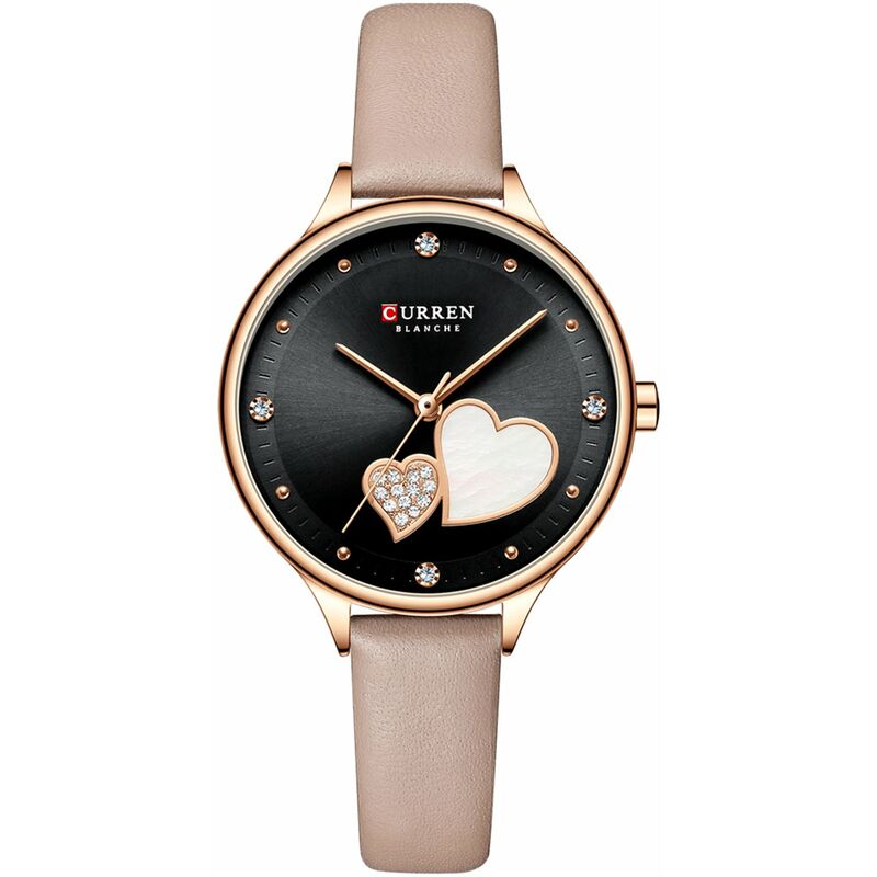 

reloj de cuarzo para mujer, correa de cuero, exquisito dial de diamantes, pulsera femenina, relojes elegantes para mujer, pulsera de tiempo preciso,