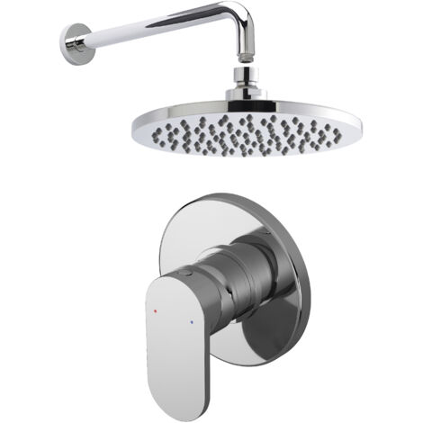Current Shower Bundle Concealed Round Manual Valve, Arm & Head Kit - Chrome Balterley