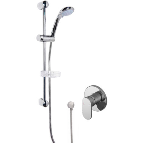 Current Shower Bundle Concealed Round Manual Valve & Multi Function Handset Slide Rail Kit - Chrome Balterley