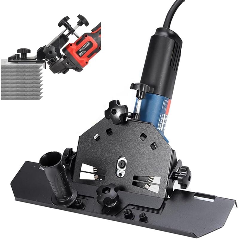 Curseur 45° coupe-carreaux, machine à chanfreiner de carrelage, coupe-carrelage à 45 ° pour meuleuse d'angle 115/125 mm, pour une coupe efficace du