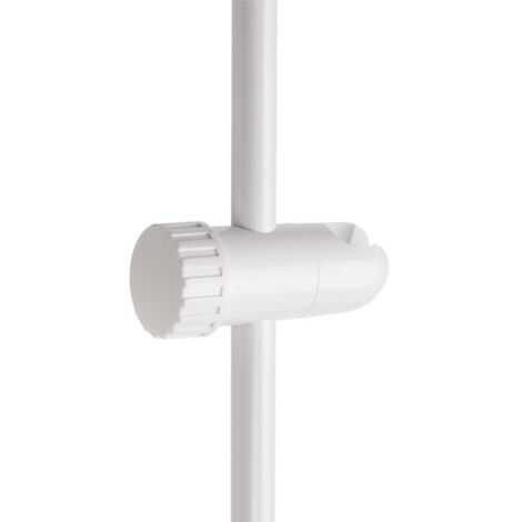 Curseur de barre de douche à molette blanc avec diamètre de 19 mm - Modèle Odyssea