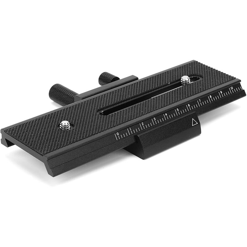 Curseur de rail de mise au point macro à 2 voies avec vis de montage 1/4' pour prise de vue en gros plan