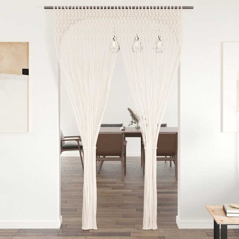 Macrame Curtain 140x240 Cm Cotton Vidaxl