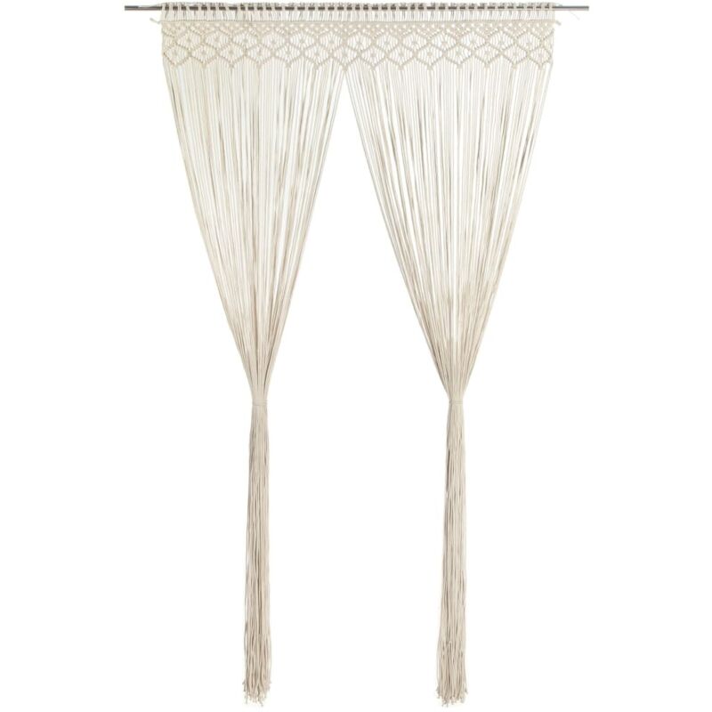 Macrame Curtain 140x240 Cm Cotton Vidaxl
