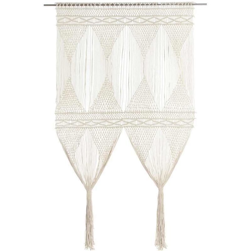 Macrame Curtain 140x240 Cm Cotton Vidaxl