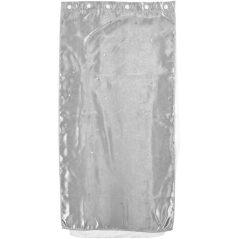 Curtain Double Hollow Breathable Filter Natural Straight Polyester Blackout Curtain for Bedroom Living Room SchoolroomGray