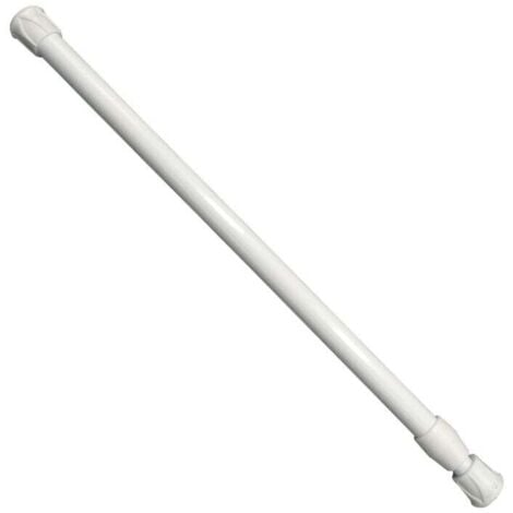 Curtain rod, extendable, installation without screws and drilling, diameter, length 55-90 cm, white