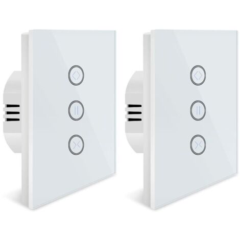 Curtain Switch, 2 x Smart Roller Shutter Switch, Adjustable Opening, WiFi Curtain and Blind Switch