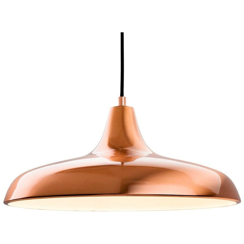Curtis - 1 Light Dome Ceiling Pendant Brushed Copper, E27 - Firstlight