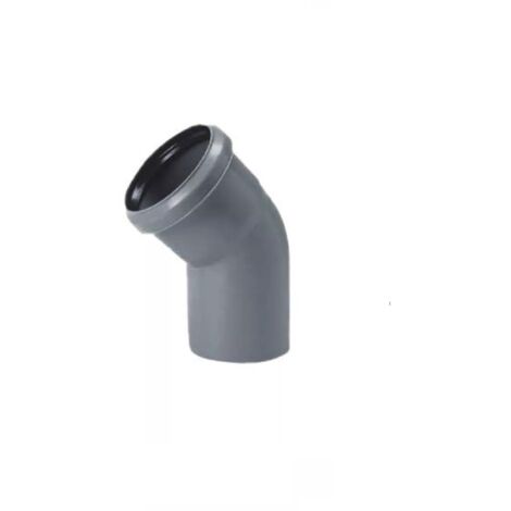 Curva 15° diam. 50 mm per tubo scarichi domestici 2 pezzi
