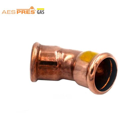 Curva 45° FF ø28 AESPRES GAS in rame a pressare 681028450G - -  RACCORDERIE METALLICHE - -