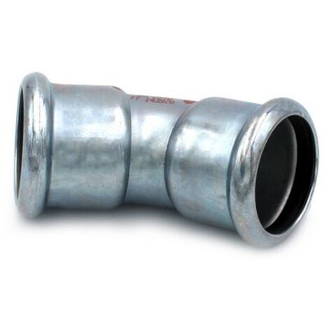 CURVA 45° FF A PRESSARE IN ACCIAIO CARBONIO STEEL PRES Diam. 28