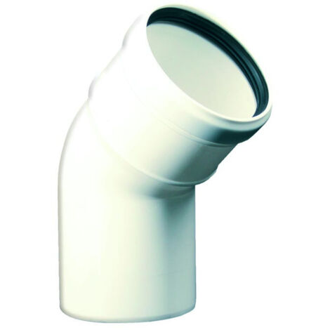 Curva 45 gradi maschio femmina Ø80 mm in polipropilene bianco con guarnizioni ferrari welcome 107621