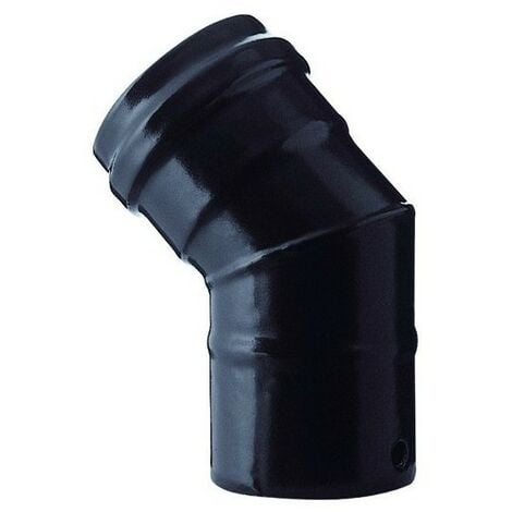 Curva 45° in acciaio smaltata nera per stufe pellet diam. 12 cm - save fumisteria