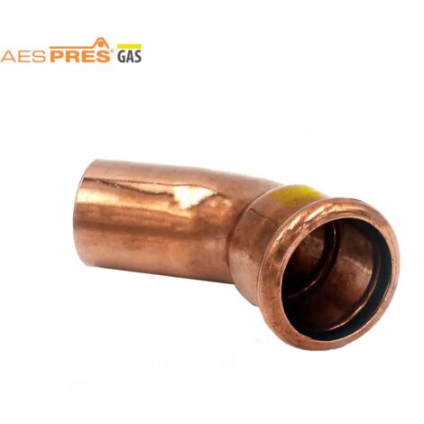 Curva 45° MF ø15 AESPRES GAS in rame a pressare 681015451G - -  RACCORDERIE METALLICHE - -