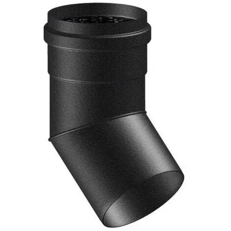 Curva 45° smaltata nero opaco per stufe a pellet ø80 CONTI