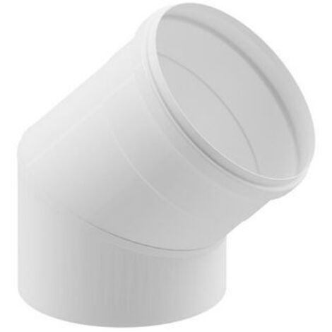 CURVA 45Â° IN ACCIAIO AISI 304L PER CAPPE- Diam. 130 Bianco- DK- pezzi 1