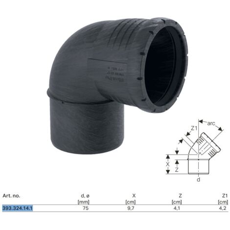 Curva 87,5° Geberit Silent-Pro ø75 mm 393.324.14.1