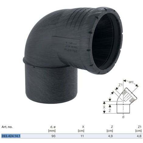 Curva 87,5° Geberit Silent-Pro ø90 mm 393.424.14.1